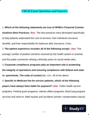 CRCR Practice Exam with Answers (100 Solved Questions)