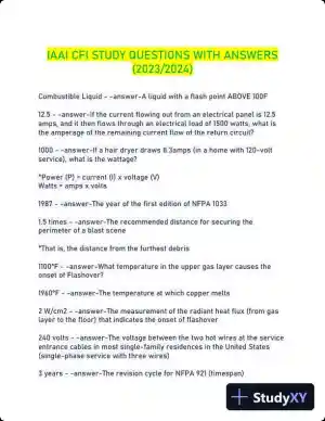 2023-2024 IAAI CFI Study Questions With Answers with Answers (258 Solved Questions)
