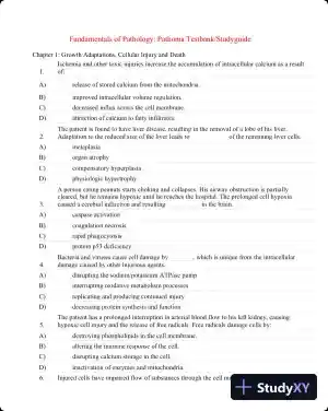 Fundamentals of Pathology 1st Edition Test Bank