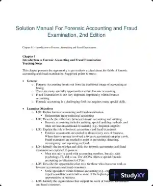 Solution Manual For Forensic Accounting and Fraud Examination, 2nd Edition