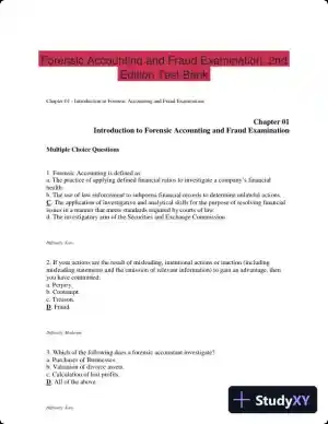 Forensic Accounting and Fraud Examination, 2nd Edition Test Bank