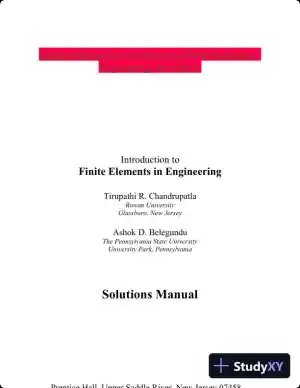 Solution Manual for Introduction to Finite Elements in Engineering, 4th Edition