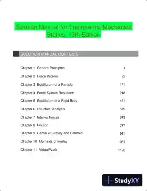 Solution Manual for Engineering Mechanics Statics, 13th Edition