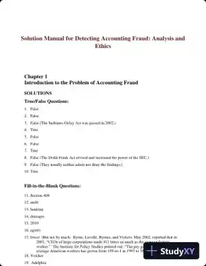Solution Manual for Detecting Accounting Fraud: Analysis and Ethics