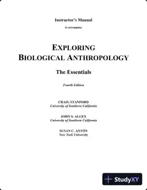 Class Notes for Exploring Biological Anthropology: The Essentials, 4th Edition