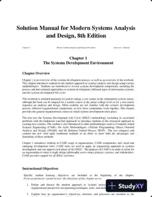 Solution Manual for Modern Systems Analysis and Design, 8th Edition