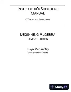 Solution Manual for Beginning Algebra, 7th Edition