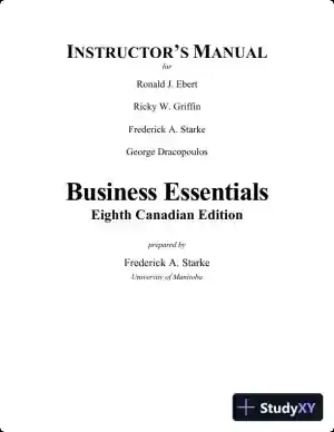 Business Essentials, Eighth Canadian Edition Solution Manual