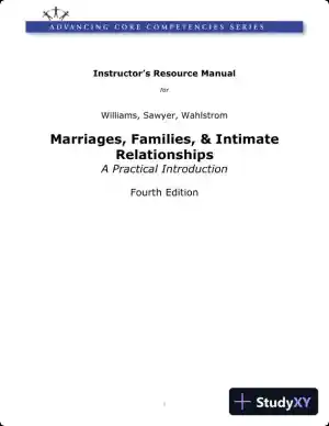 Class Notes for Marriages, Families, and Intimate Relationships, 4th Edition