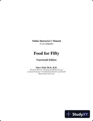 Food for Fifty, 14th Edition Test Bank