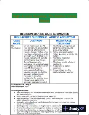High-Acuity Nursing, 7th Edition Class Notes