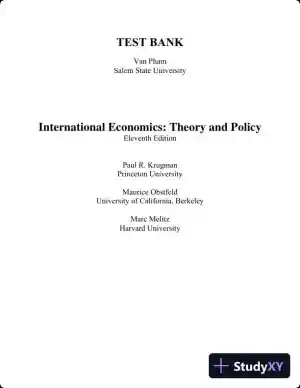 Test Bank for International Finance: Theory and Policy, 11th Edition