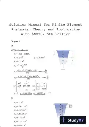 Solution Manual for Finite Element Analysis: Theory and Application with ANSYS, 5th Edition