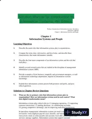 Solution Manual for Introduction to Information Systems, 4th Edition