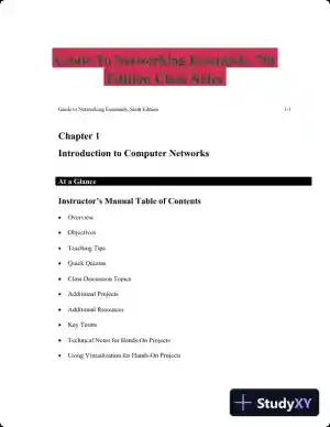 Guide To Networking Essentials, 7th Edition Lecture Notes
