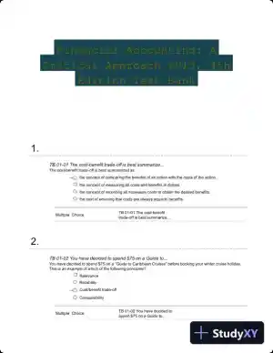 Financial Accounting: A Critical Approach 2013, 4th Edition Test Bank