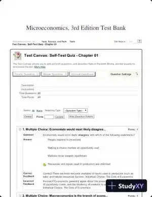 Microeconomics, 3rd Edition Test Bank