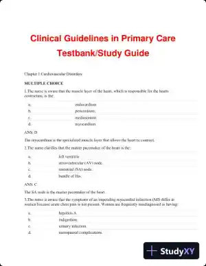 Test Bank For Clinical Gudelines In Primary Care, 3rd Edition
