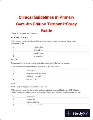 Test Bank for Clinical Guidelines in Primary Care, 4th Edition (Chapters 1-19)