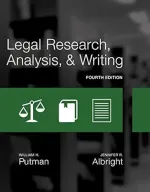 Legal Research, Analysis, And Writing by William Putman, Jennifer Albright - Image 1