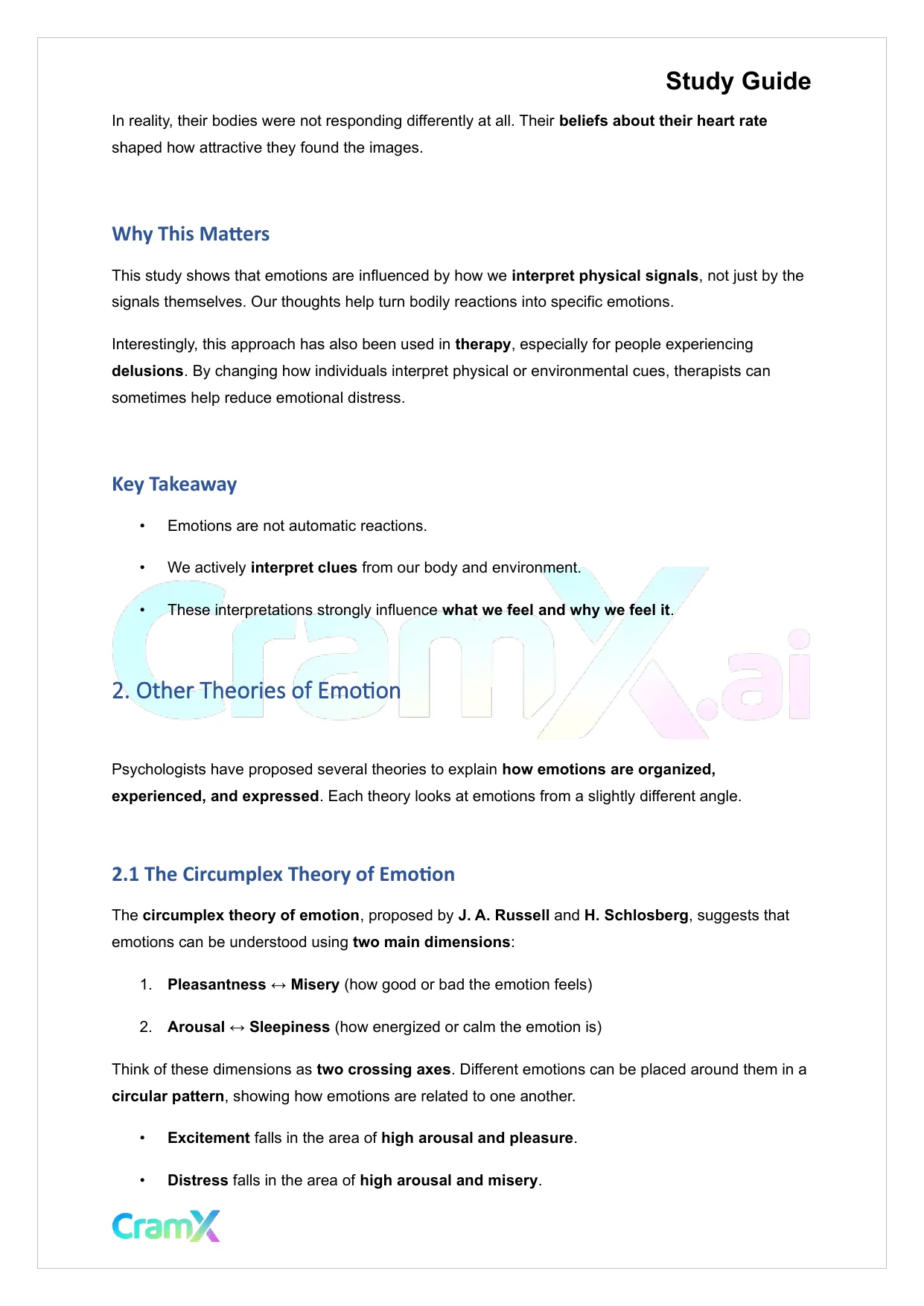 Psychology - Psychology Emotions - Page 2 preview image