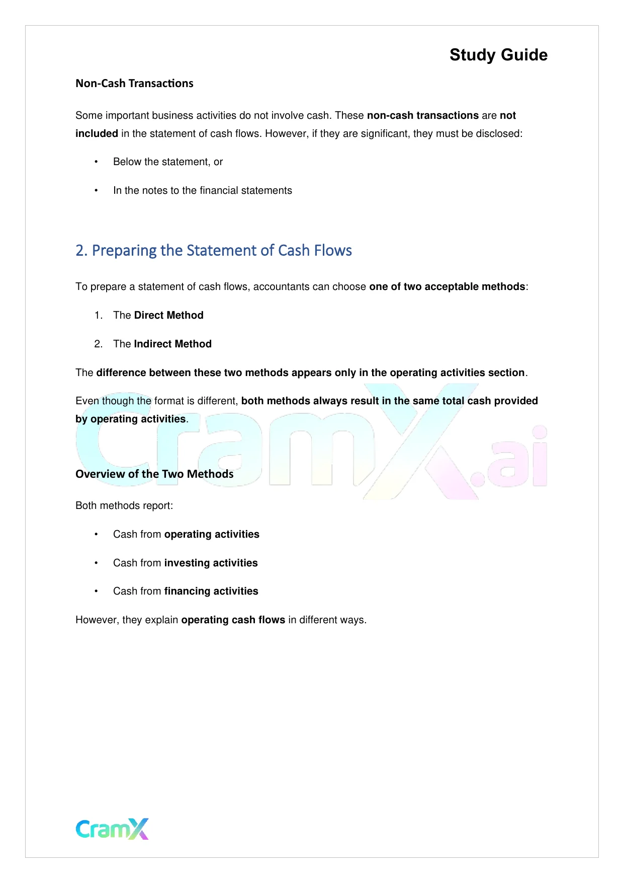 Accounting Principles II – Statement of Cash Flows - Page 6 preview image
