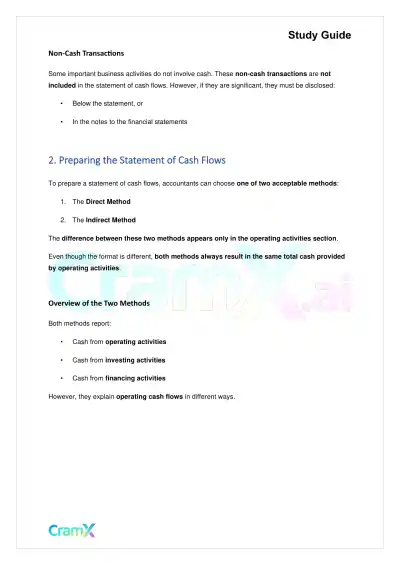 Accounting Principles II – Statement of Cash Flows - Page 6 preview image