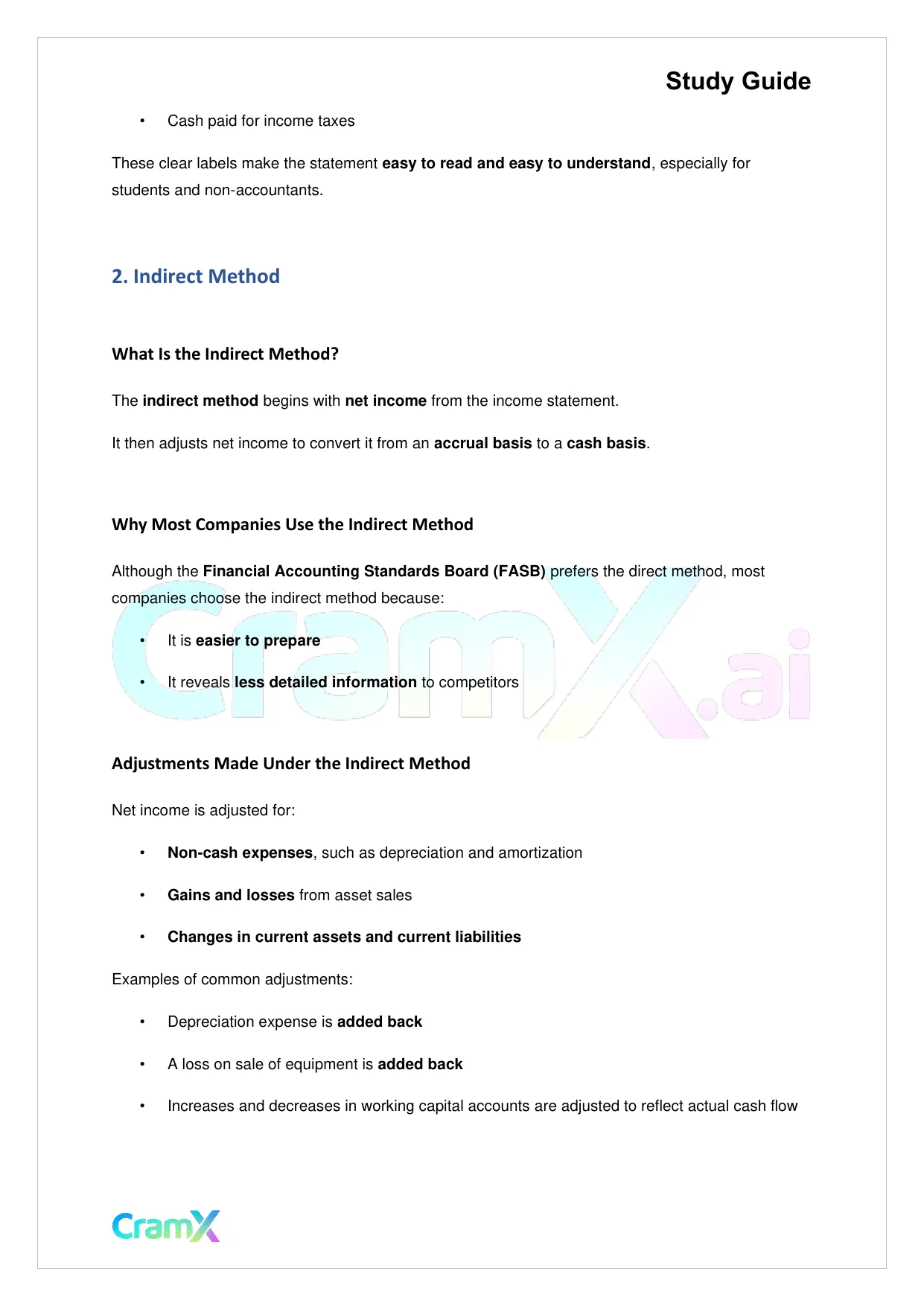 Accounting Principles II – Statement of Cash Flows - Page 8 preview image