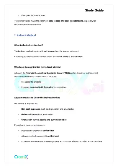 Accounting Principles II – Statement of Cash Flows - Page 8 preview image