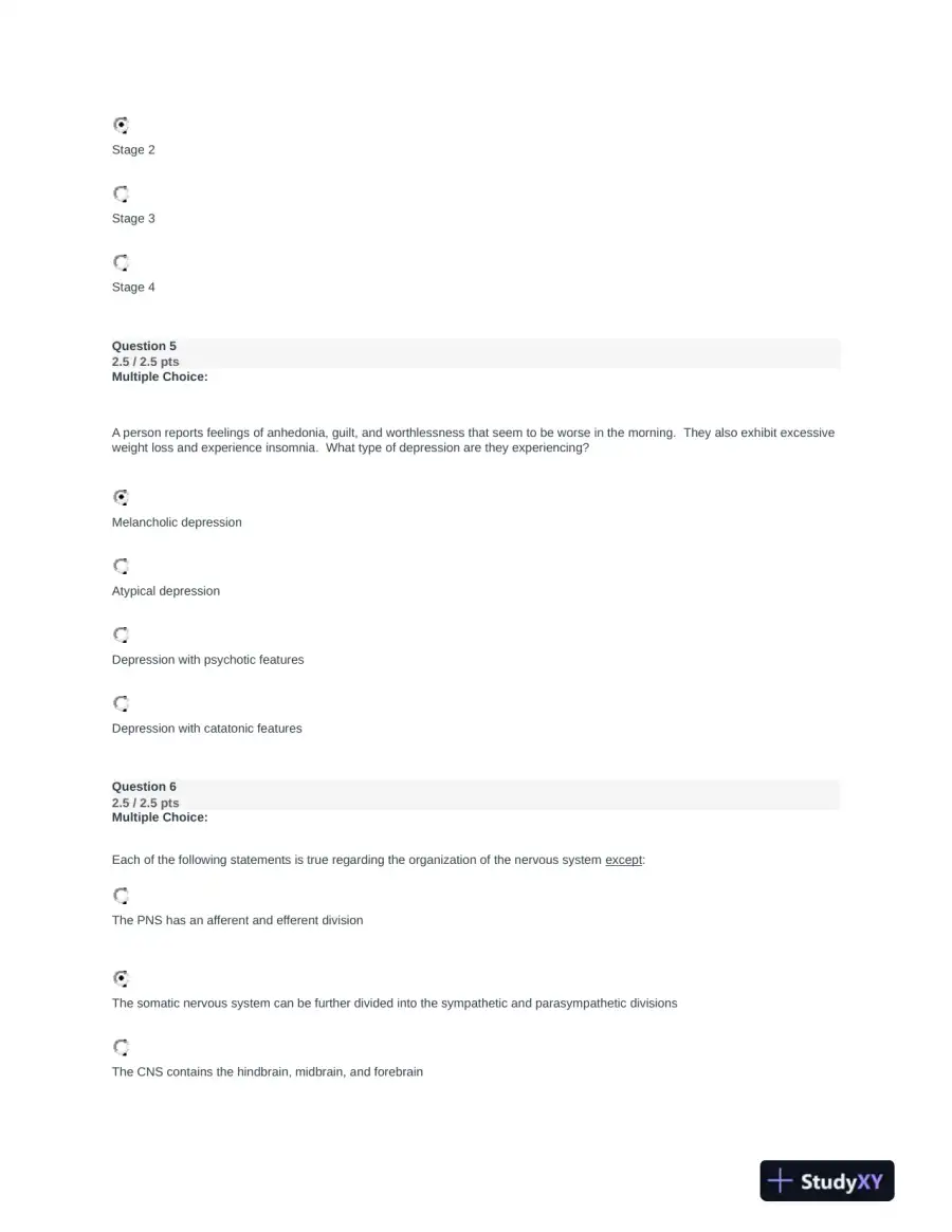 NURS231 Pathophysiology Module 6 With Answers (27 Solved Questions), page 4