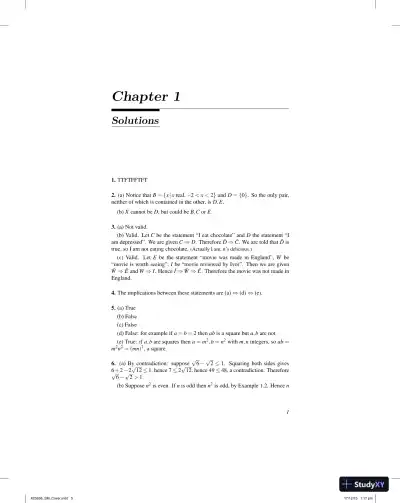 Solution Manual for Concise Introduction To Pure Mathematics, 4th Edition - Page 3 preview image