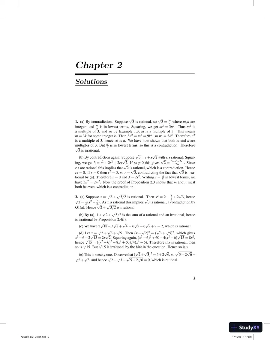 Solution Manual for Concise Introduction To Pure Mathematics, 4th Edition, page 7