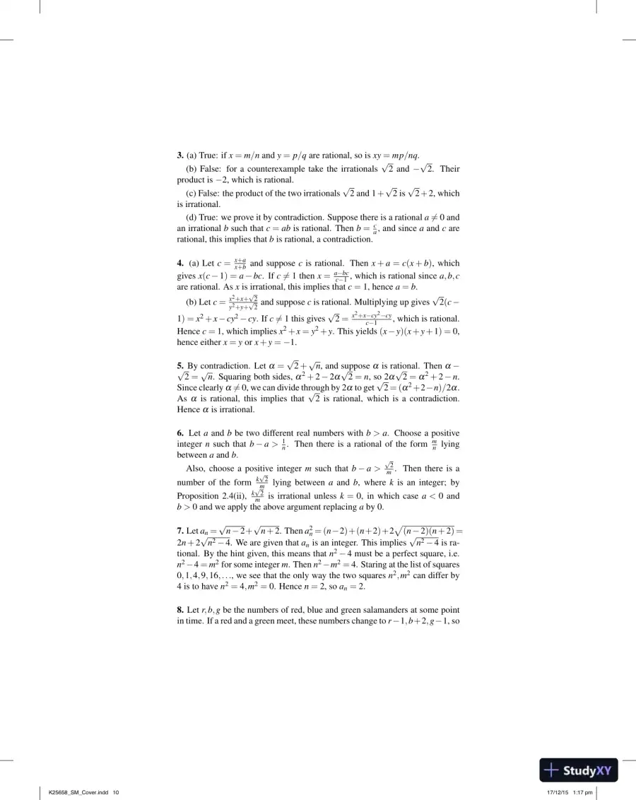 Solution Manual for Concise Introduction To Pure Mathematics, 4th Edition, page 8