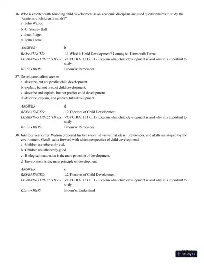 Test Bank For Childhood and Adolescence: Voyages in Development, 6th Edition - Page 12 preview image