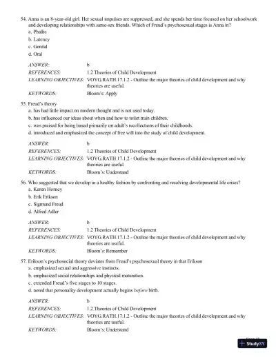 Test Bank For Childhood and Adolescence: Voyages in Development, 6th Edition - Page 17 preview image