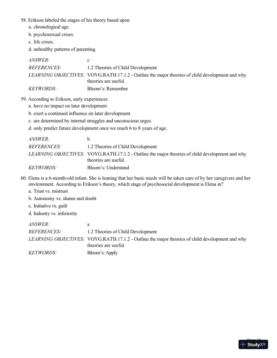 Test Bank For Childhood and Adolescence: Voyages in Development, 6th Edition, page 18
