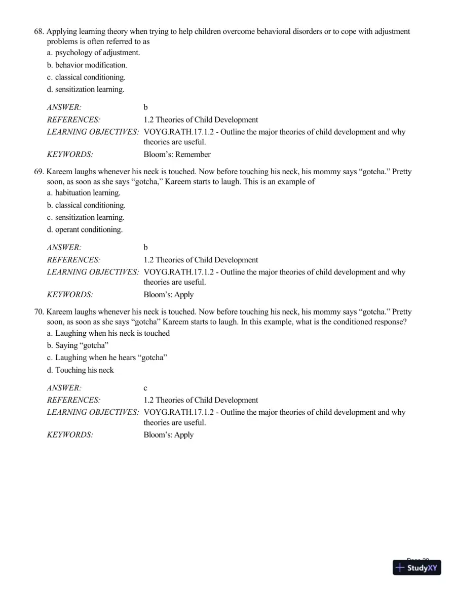 Test Bank For Childhood and Adolescence: Voyages in Development, 6th Edition, page 21
