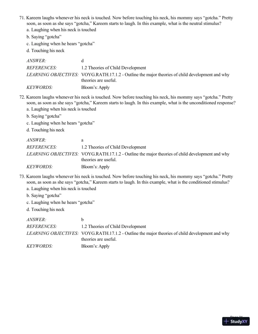 Test Bank For Childhood and Adolescence: Voyages in Development, 6th Edition, page 22