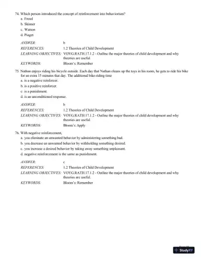 Test Bank For Childhood and Adolescence: Voyages in Development, 6th Edition - Page 23 preview image