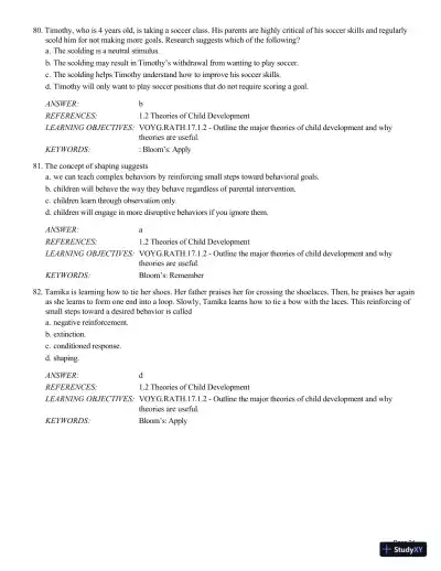 Test Bank For Childhood and Adolescence: Voyages in Development, 6th Edition - Page 25 preview image