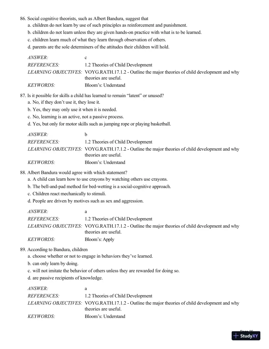 Test Bank For Childhood and Adolescence: Voyages in Development, 6th Edition, page 27