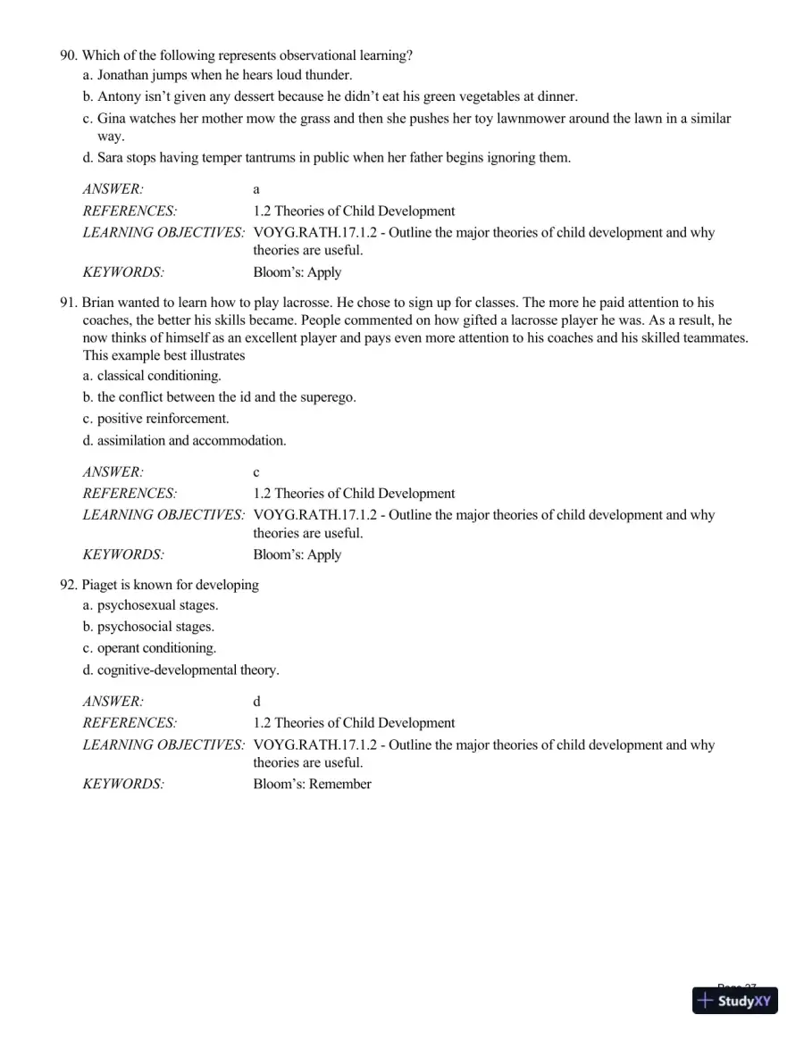 Test Bank For Childhood and Adolescence: Voyages in Development, 6th Edition, page 28
