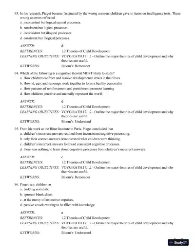 Test Bank For Childhood and Adolescence: Voyages in Development, 6th Edition - Page 29 preview image