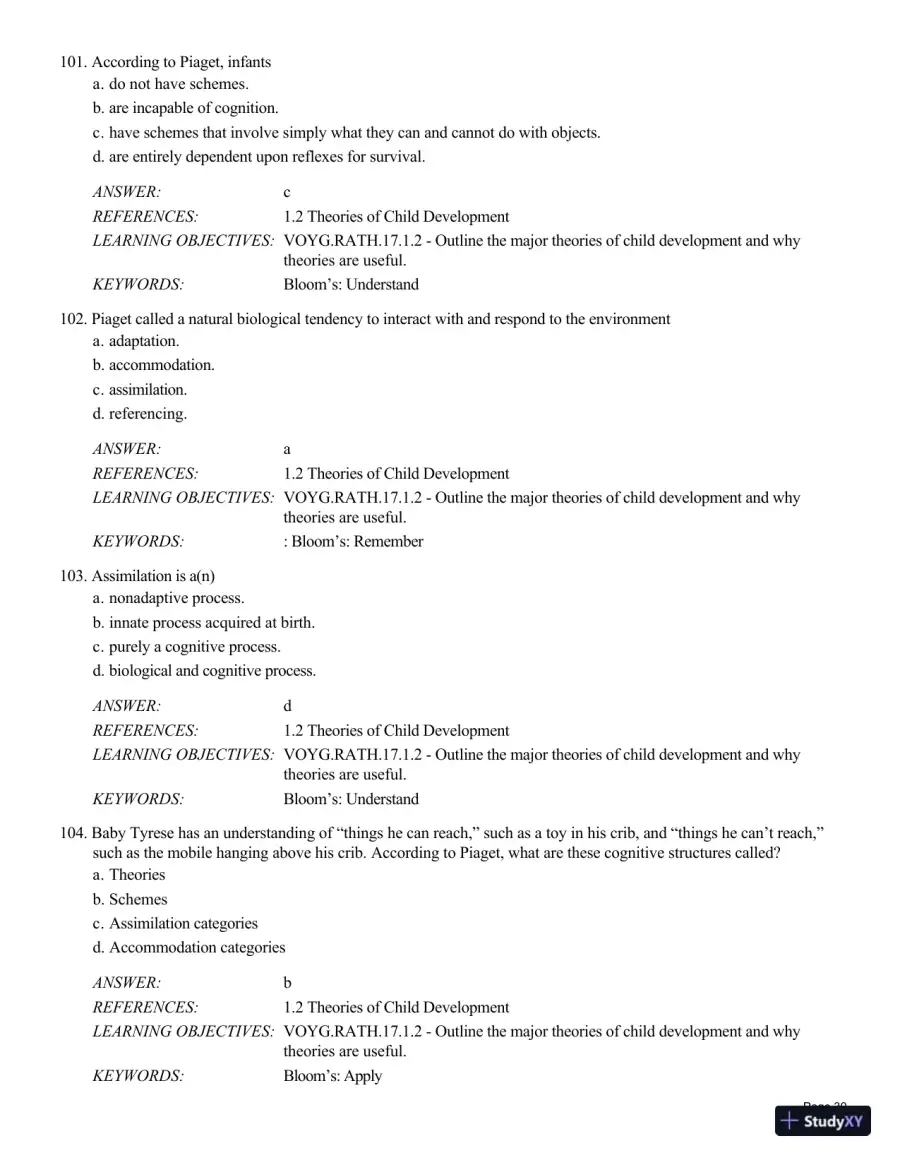 Test Bank For Childhood and Adolescence: Voyages in Development, 6th Edition, page 31
