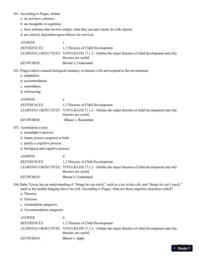 Test Bank For Childhood and Adolescence: Voyages in Development, 6th Edition - Page 31 preview image