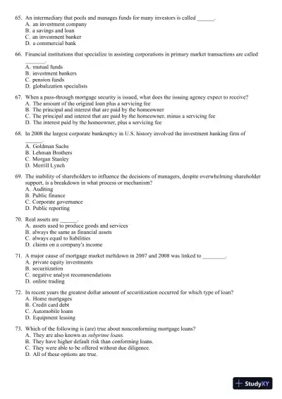 Test Bank For Essentials of Investments, 8th Edition - Page 10 preview image