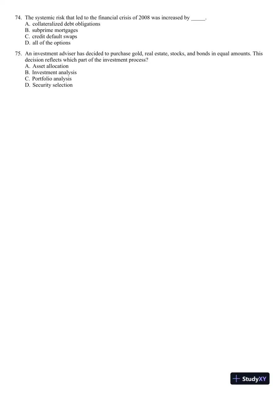 Test Bank For Essentials of Investments, 8th Edition, page 11