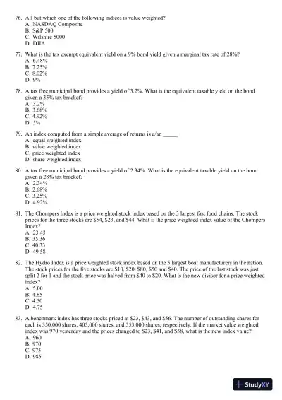Test Bank For Essentials of Investments, 8th Edition - Page 25 preview image