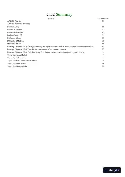 Test Bank For Essentials of Investments, 8th Edition - Page 30 preview image
