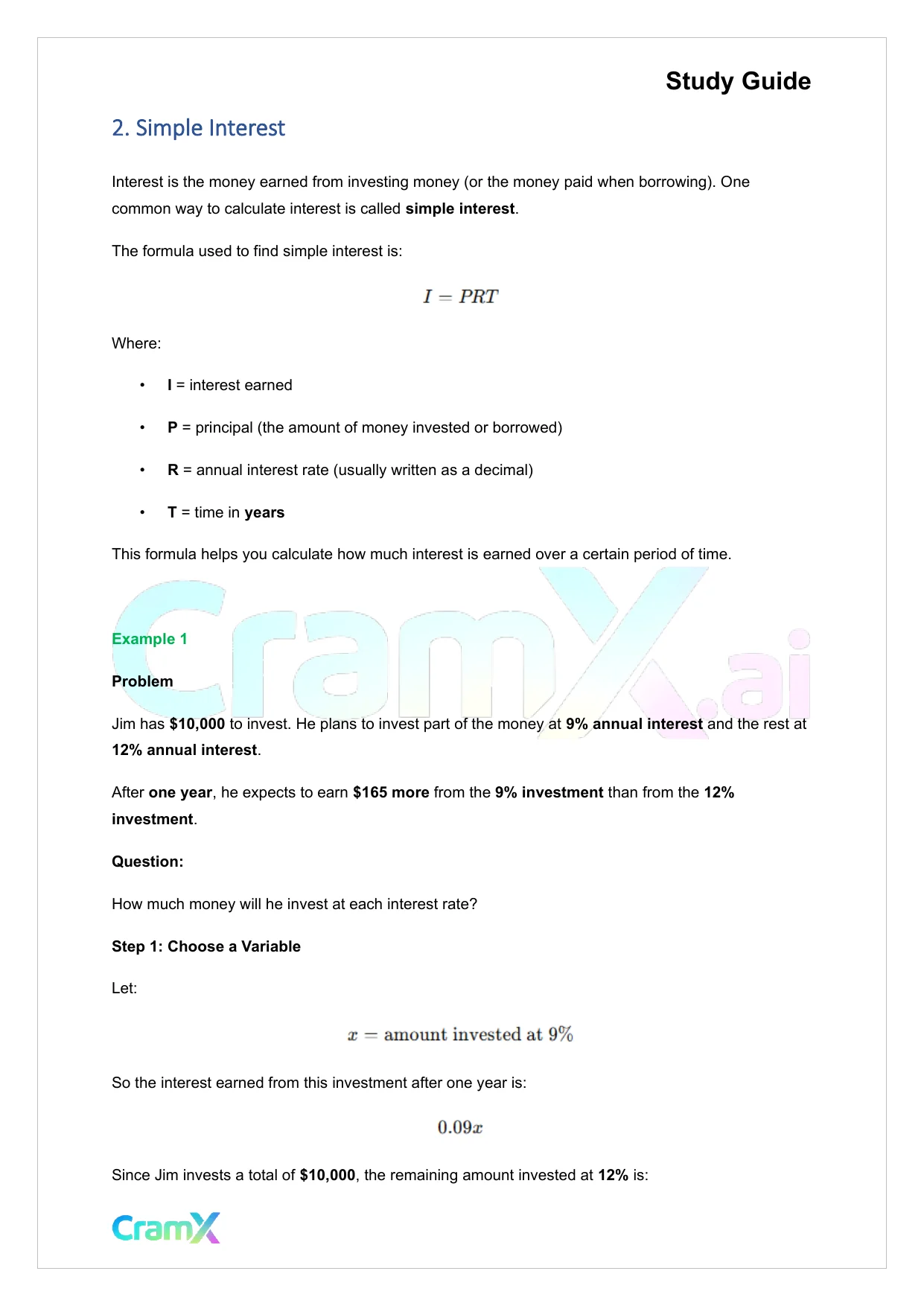 Algebra II – Word Problems - Page 3 preview image